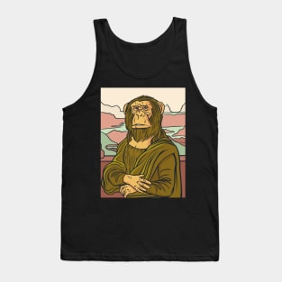 Philosophical Ape Contemplation Tank Top